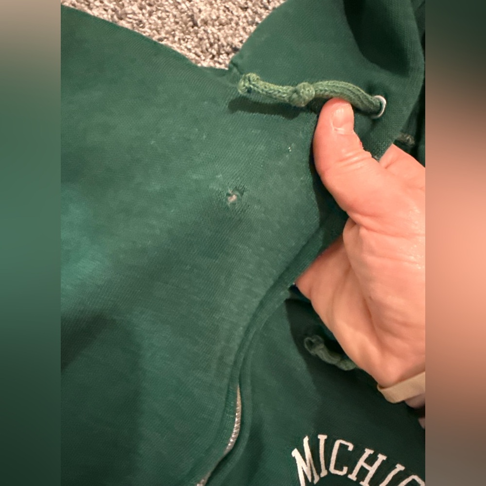 Vintage Michigan State zip up hooded sweatshirt, size small - Picture 3 of 6